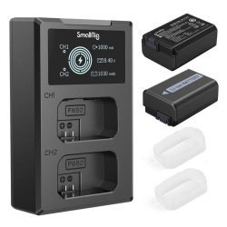 KIT 2 BATERÍAS CON CARGADOR DUAL SMALLRIG  NP-FW50