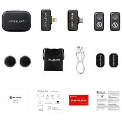 Micrófono Hollyland LARK A1 Combo para 2 (USB-C Y Lightning)