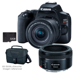 Canon EOS Reflex SL3  DSLR con lente 18-55mm + 50 MM STM + Estuche + SD32 GB