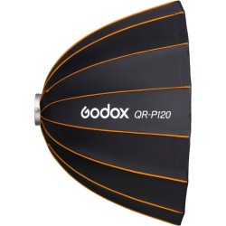 Softbox Parabólico GODOX P120 QR armado rápido incluye 2 telas difusoras